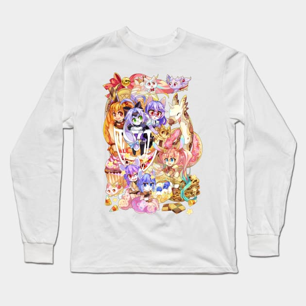 Halloween Sweet (VibrantSnow & Violetta) Long Sleeve T-Shirt by AquaZircon (LumiiLoup)